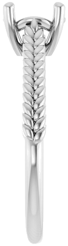 Sužadėtuvių Žiedas „Solitaire“ 14k white gold Round 6.5mm (4)