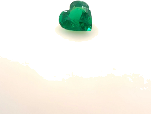 0.38 carat GREEN Heart Smaragdas (1)