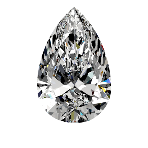 0.58 carat H-SI2 Natūralus Pear Deimantas (1)
