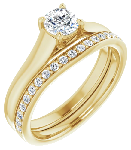 14K Yellow 4.8 mm Round Solitaire Engagement Ring Mounting (6)
