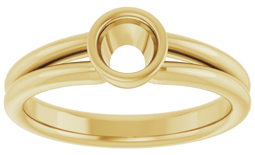 Sužadėtuvių Žiedas „Bezel-Set Solitaire“ 14k yellow gold Round 4.8mm (3)