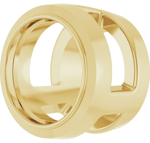Pakabukas „Round Bezel-Set Slide“ 10k yellow gold Round 4.8mm (2)