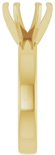 14K Yellow 7.4 mm Round Solitaire Engagement Ring Mounting (4)