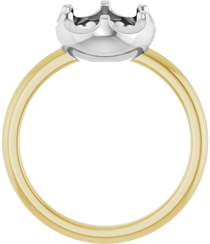 Sužadėtuvių Žiedas „Solitaire“ 14k yellow/white gold Oval 10mm x 8mm (2)
