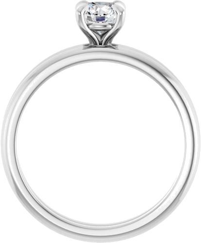 14K White  5.2 mm Round Solitaire Engagement Ring Mounting (7)