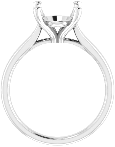 Sužadėtuvių Žiedas 18k white gold Oval 11mm x 9mm (2)