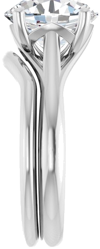 Sužadėtuvių Žiedas „Solitaire“ 14k white gold Oval 10mm x 8mm (9)