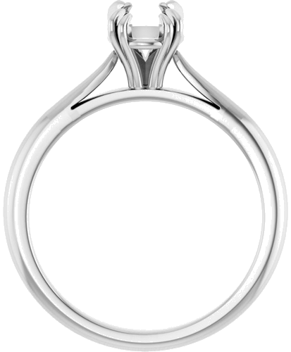 14K White 8 x 6 mm Oval Engagement Ring Mounting (2)