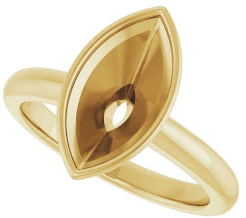 Sužadėtuvių Žiedas „Bezel-Set Solitaire“ 14k yellow gold Marquise 13mm x 6.5mm (5)