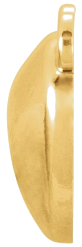 Pakabukas „Accented Heart“ 585 Geltonojo Aukso Round 1.3mm (2)