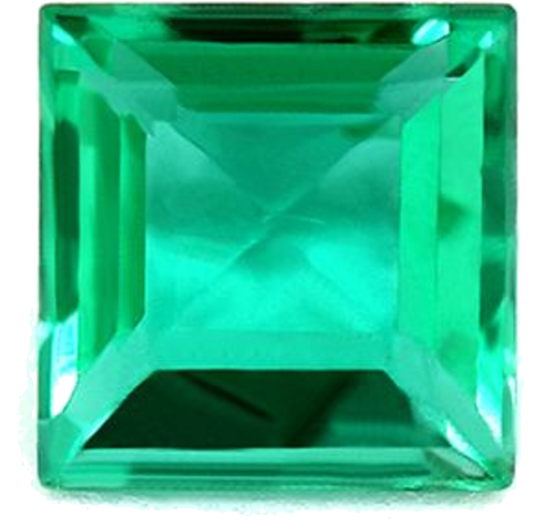 0.46 carat GREEN Square Smaragdas (1)