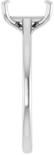 Platinum  8x6 mm Emerald Solitaire Engagement Ring Mounting (4)