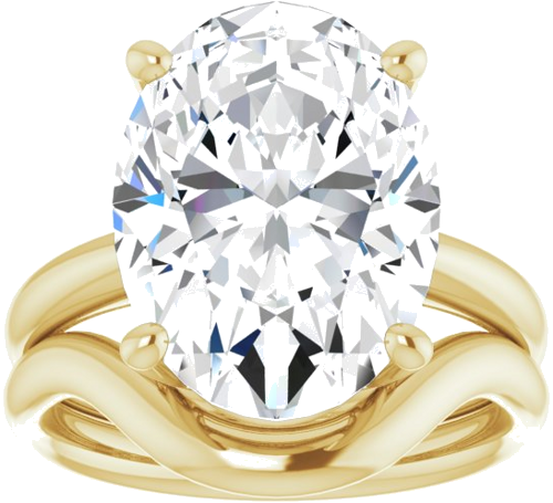 Sužadėtuvių Žiedas „Solitaire“ 14k yellow gold Oval 15mm x 11mm (8)