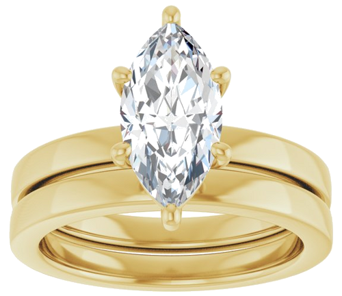 Sužadėtuvių Žiedas „Solitaire“ 14k yellow gold Marquise 12mm x 6mm (8)