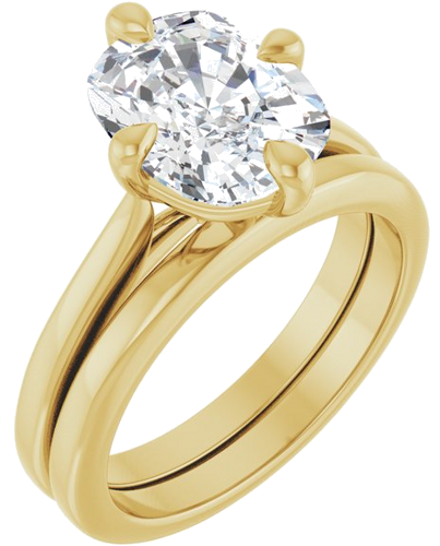 Sužadėtuvių Žiedas „Solitaire“ 14k yellow gold Elongated Cushion 10mm x 8mm (6)
