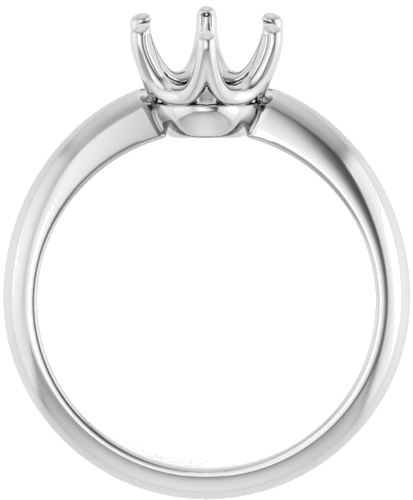 Sužadėtuvių Žiedas „Solitaire Crown-Inspired“ 14k white gold Oval 9mm x 7mm (2)