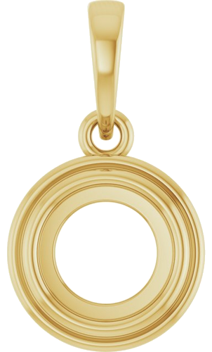 Pakabukas „Bezel-Set Cabochon“ 14k yellow gold Round 6mm (1)