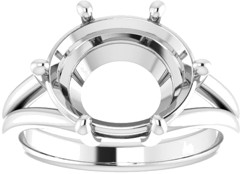 Sužadėtuvių Žiedas „Solitaire“ 14k white gold Oval 12mm x 10mm (3)
