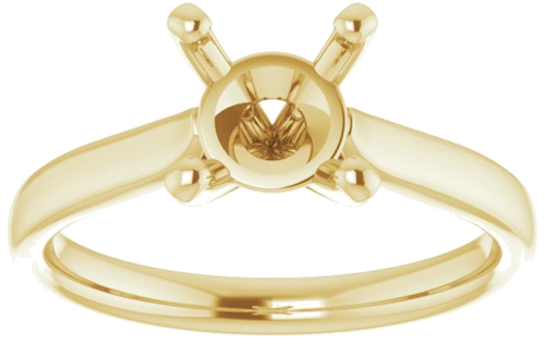 Sužadėtuvių Žiedas „Solitaire“ 585 Geltonojo Aukso Round 7.4mm (3)