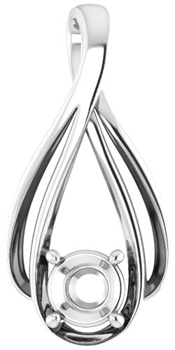 10K White  5.5 mm Round Pendant Mounting (1)