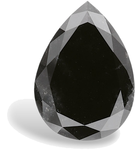 3.27 carat Fancy Black-VVS2 Natūralus Pear Deimantas (1)