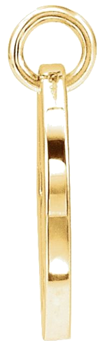 14K Yellow Pierced Cross Disc Pendant Mounting (2)