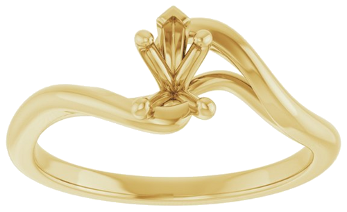 Sužadėtuvių Žiedas „Bypass“ 14k yellow gold Pear 6mm x 4mm (3)