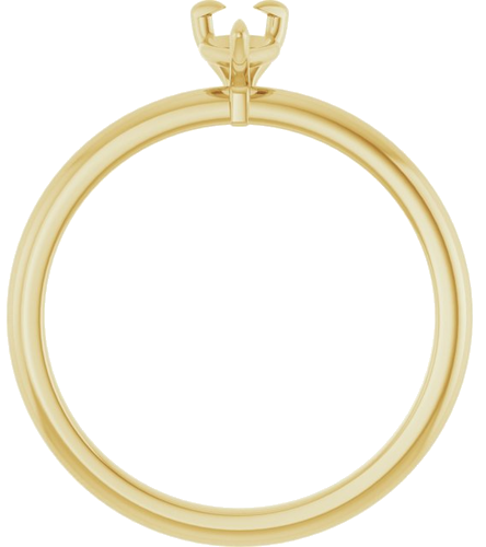 14K Yellow  6x4 mm Pear Solitaire Engagement Ring Mounting (2)