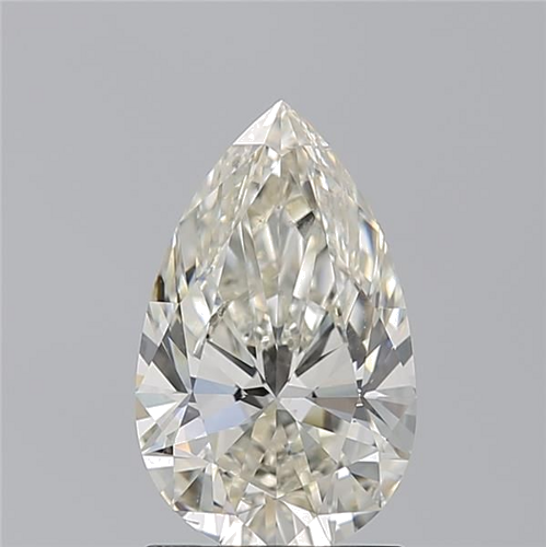 1.7 carat K-SI2 Natūralus Pear Deimantas (1)