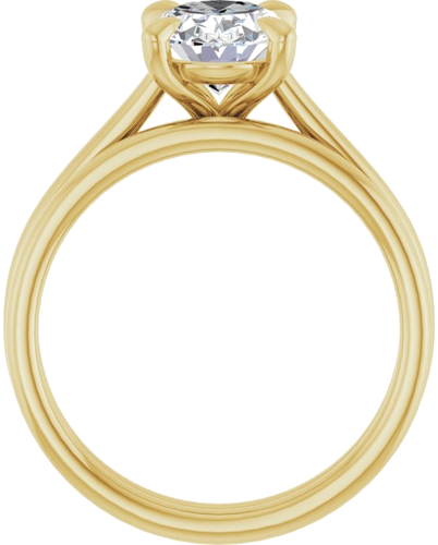 14K Yellow  9x7 mm Oval Solitaire Engagement Ring Mounting (7)