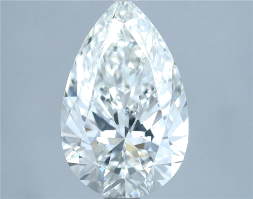 2.09 carat H-VVS1 Natūralus Pear Deimantas (1)