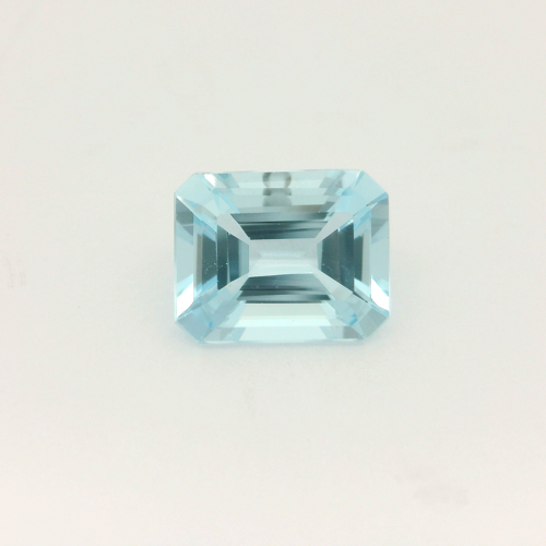 3.8 carat BLUE STEP cut Octagonal Aquamarine (1)