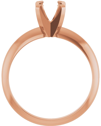Sužadėtuvių Žiedas „Lightweight Solitaire“ 14k rose gold Oval 7mm x 5mm (2)