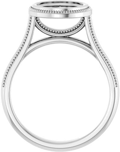 14K White 8.2 mm Round Solitaire Engagement Ring Mounting (2)