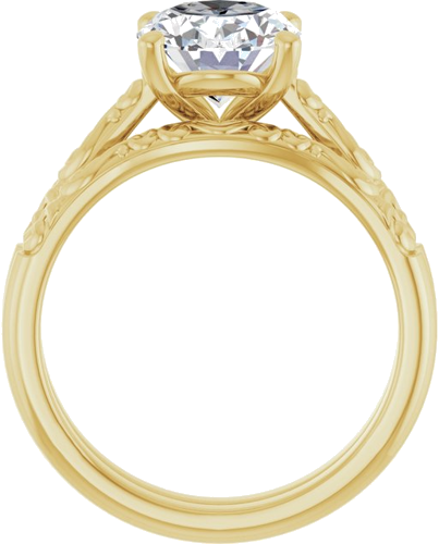 Sužadėtuvių Žiedas „Solitaire“ 14k yellow gold Oval 10mm x 8mm (7)