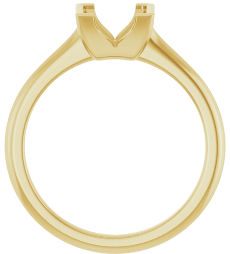 14K Yellow 6x6 mm Square Solitaire Engagement Ring Mounting (2)