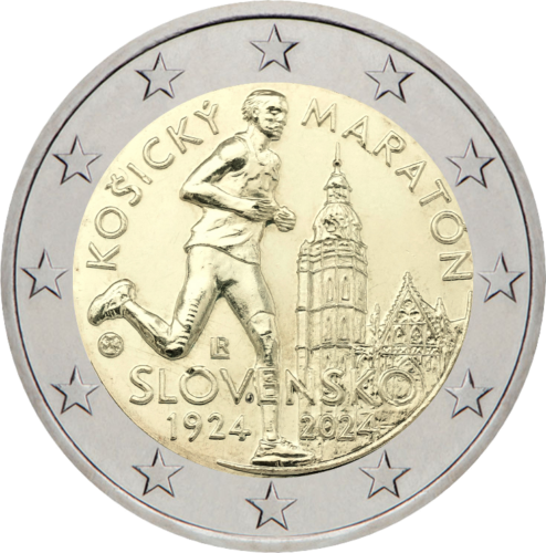 Монета 2 евро Марафон мира Словакия 2024 (1)