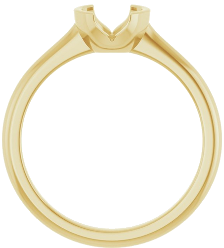 Sužadėtuvių Žiedas „Half Bezel Solitaire“ 585 Geltonojo Aukso Round 5.8mm (2)