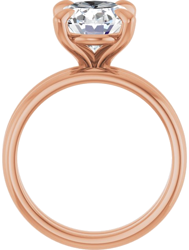 Sužadėtuvių Žiedas „Solitaire“ 14k rose gold Oval 11mm x 9mm (7)