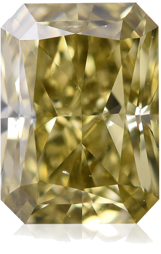0.59 carat Fancy Deep Brownish Greenish Yellow-SI1 Natūralus Radiant Deimantas (1)