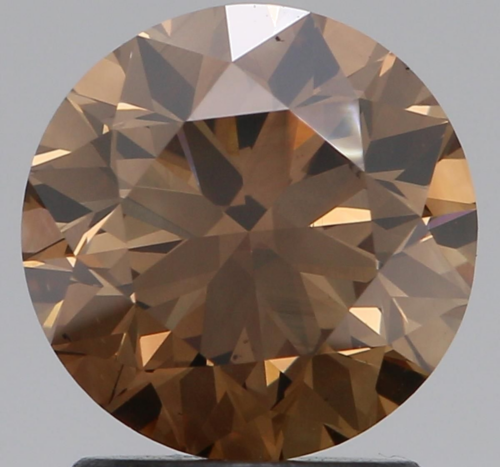 1.63 carat Fancy Dark Orangy Brown-VS1 Excellent cut Natūralus Round Deimantas (1)