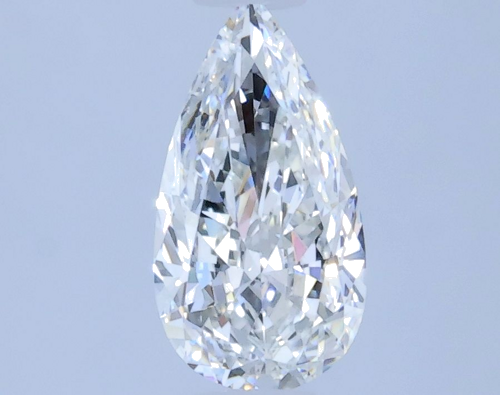 0.41 carat F-VVS2 Natūralus Pear Deimantas (1)
