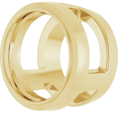 Pakabukas „Round Bezel-Set Slide“ 585 Geltonojo Aukso Round 6mm (2)