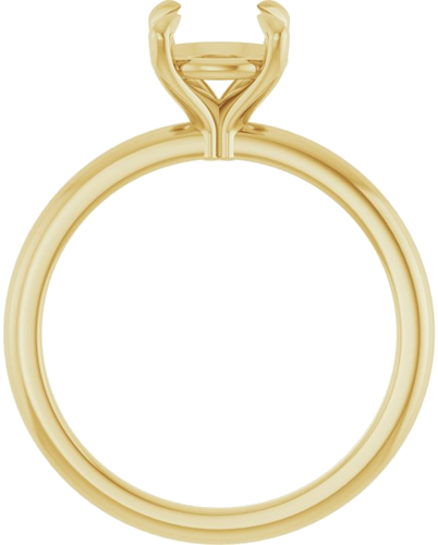 14K Yellow 7.4 mm Round Solitaire Engagement Ring Mounting (2)