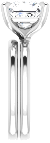 Sužadėtuvių Žiedas „Solitaire“ 585 Baltojo Aukso Square 8mm (9)