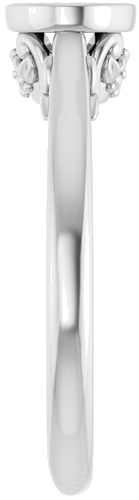 Sužadėtuvių Žiedas „Bezel-Set“ 925 Sidabro Oval 7mm x 5mm (4)