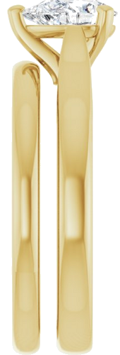 Sužadėtuvių Žiedas 14k yellow gold Pear 7mm x 5mm (9)
