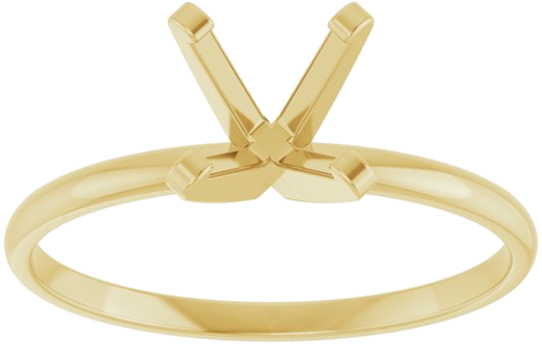 Sužadėtuvių Žiedas „Solitaire“ 14k yellow gold Round 6.4mm (3)