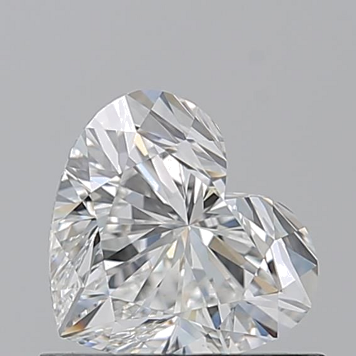0.7 carat F-VVS2 Natūralus Heart Deimantas (1)