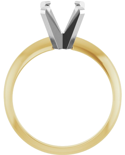 Sužadėtuvių Žiedas „Solitaire“ 14k yellow/white gold Oval 9mm x 7mm (2)